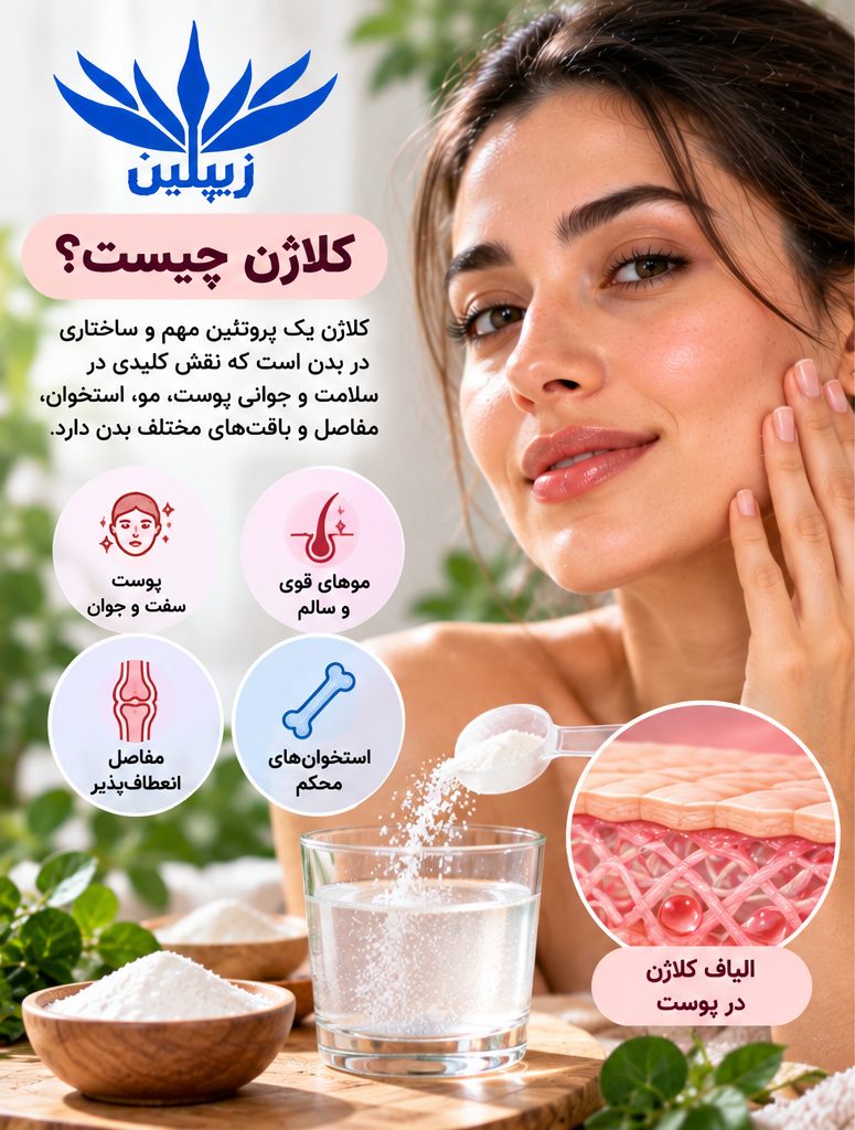 کلاژن چیست؟ | خواص و فواید کلاژن برای پوست، مو، استخوان و بدن