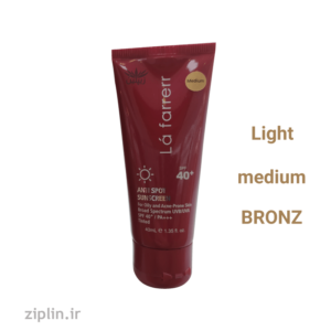 کرم ضد آفتاب و ضد لک پوست چرب SPF40 لافارر رنگی (La farrerr)