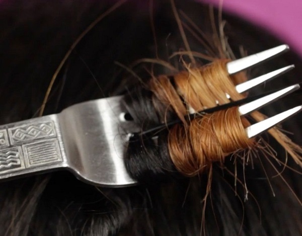 فر کردن مو با چنگال