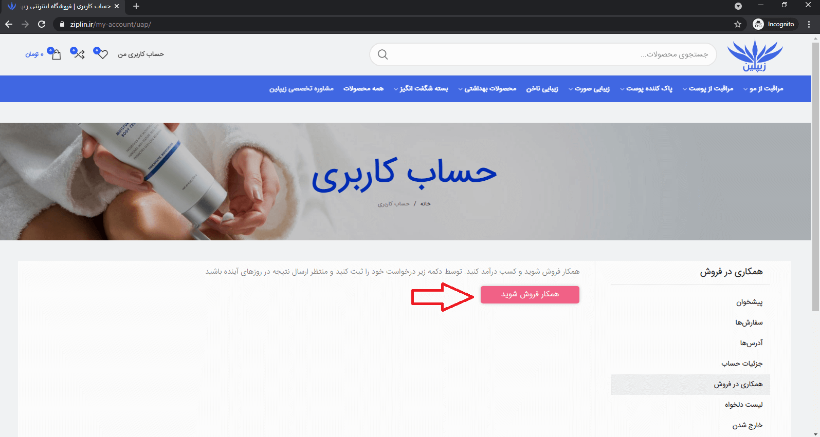 همکار فروش در فروشگاه زیپلین