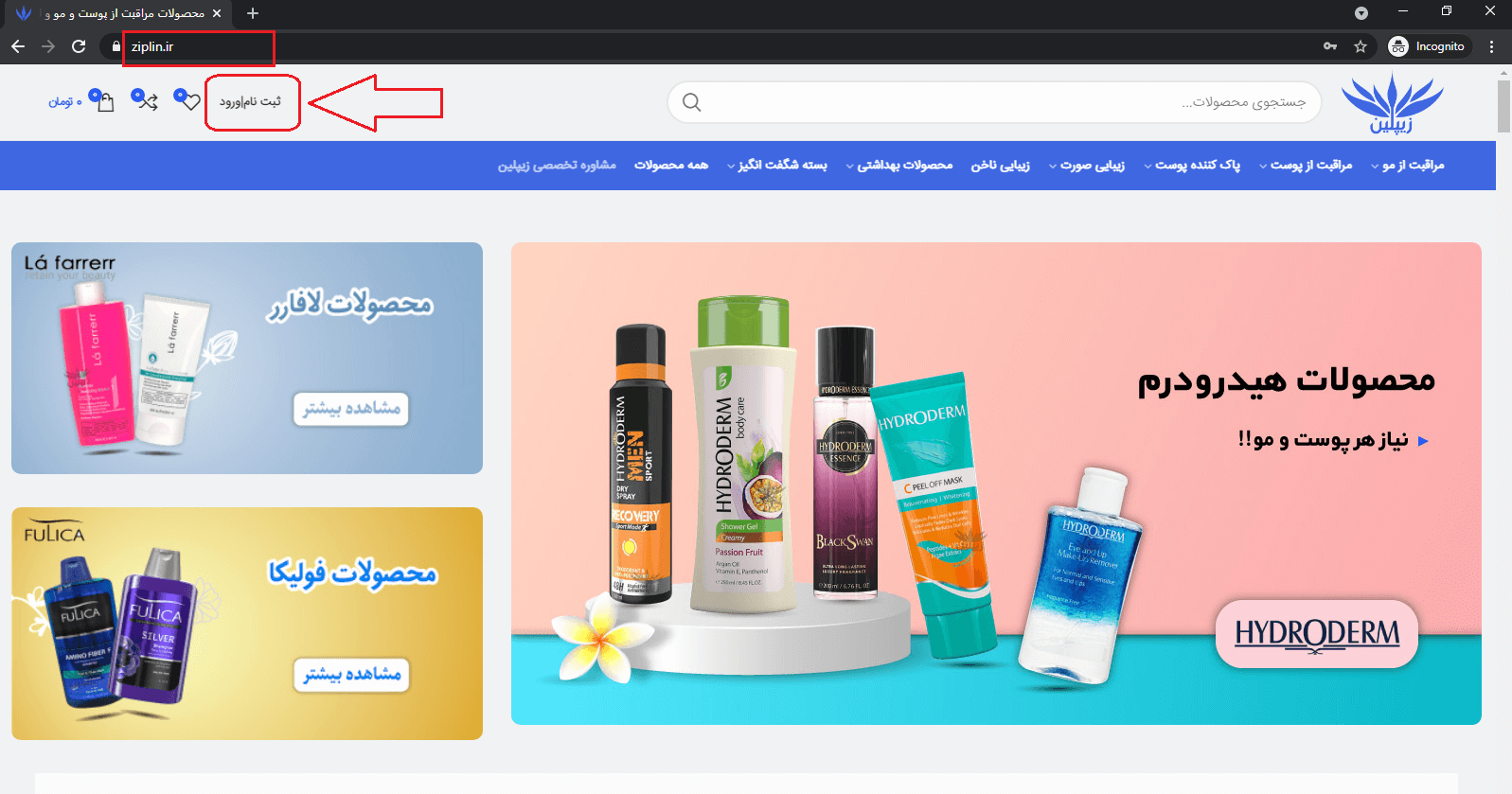 ورود به سایت زیپلین
